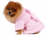 Doggy Dolly DRF018 Bademantel für Hunde, rosa, Größe : XXS