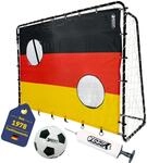 Best Sporting Fu&szlig;balltor Set mit Torwand mit 2 Schussl&ouml;chern, Ball & Pumpe I