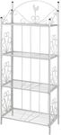 vidaXL Pflanzentreppe wei&szlig; Blumentreppe Blumenregal Standregal Blumenst&auml;nder
