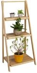 Relaxdays 10020271 Blumenregal Bambus, natur, 32 x 45 x 99 cm, Hellbraun
