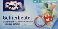 Toppits Gefrierbeutel, 4 Liter, Standboden, 25 St&uuml;ck, Transparent