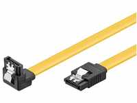 Wentronic HDD S-ATA Kabel 1,5GBs/3GBs/6GBs (S-ATA L-Type auf L-Type 90) 0,3m gelb