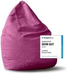Lumaland Sitzsack Luxury XL Plus 85x65cm | Microvelours Beanbag mit extra weichem &