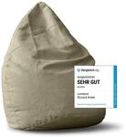 Lumaland Sitzsack Luxury XL Plus 85x65cm | Microvelours Beanbag mit extra weichem &