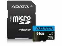 SD MicroSD Card 64GB ADATA SDXC (UHS-I Class 10) m. Ada Retail