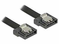 DeLock Kabel SATA Flexi 6 Gb/s 50cm schwarz Metall