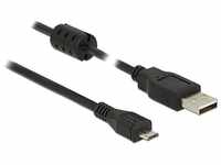 DeLock Kabel USB 2.0 Typ-A Stecker > USB 2.0 Micro-B Stecker 1, 5 m Schwarz