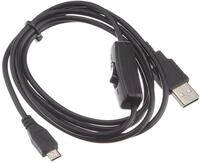 Delock Ladekabel USB 2.0 Typ-A Stecker > USB 2.0 Micro-B Stecker mit Schalter f&uuml;r
