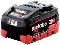 metabo LiHD Akkupack - 18 V / 5.5 Ah - Hochleistungs-Batterie f&uuml;r Lange Laufzeiten,