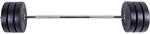 GORILLA SPORTS&reg; Langhantelset 38 kg mit 120-cm-Stange, 30 mm, verchromt