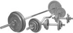 GORILLA SPORTS&reg; Hantelset 108 kg mit Langhantel, SZ-Stange und Kurzhanteln