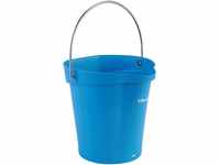 Vikan 56883 Durable Polypropylene Hygiene Bucket/Pail, Stainless Steel Handle, 6