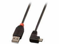 Lindy 31977 - USB 2.0 Kabel Typ A / Micro-B 90° gewinkelt - 2m