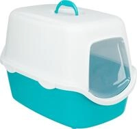 Trixie 40275 Katzentoilette Vico, mit Haube, 40 &times; 40 &times; 56 cm, aquamarin/wei&szlig;
