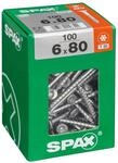 SPAX Universalschraube, 6 x 80 mm, 100 St&uuml;ck, Teilgewinde, Senkkopf, T-STAR...
