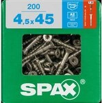 Spax Befestigungen Spax A2 4,5x45 rostfrei, 200 St. 4197000450456
