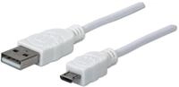Manhattan 324069 Hi-Speed USB 2.0 Anschlusskabel (A-Stecker / Micro-B-Stecker), 1,8 m
