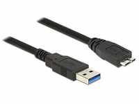 DeLock Kabel USB 3.0 Typ-A Stecker > USB 3.0 Typ Micro-B Stecker 2,0 m schwarz