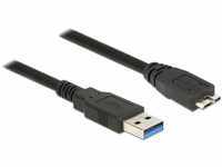 DeLock Kabel USB 3.0 Typ-A Stecker > USB 3.0 Typ Micro-B Stecker 1, 5 m Schwarz