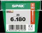 Spax Befestigungen Spax Teilgewinde Trx 6x180, 20 St. 4191020601807