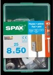 SPAX Schrauben, Frankreich, Pfosten Tftx A2 8 x 25 Box mit 50 mm