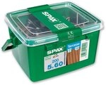 SPAX Terrassenschraube, 5 x 60 mm, 200 St&uuml;ck, Fixiergewinde, Zylinderkopf,...
