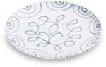GMUNDNER KERAMIK Speiseteller, Durchmesser: 25 cm, Blaugeflammt, handgemachte...