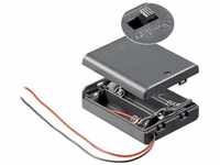 Goobay 12445 AA-Batteriehalter für 3x Mignon Batterien / Batteriehalterung mit...