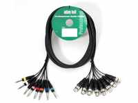 Adam Hall Cables KMCO5XMPPM38 Multicore Kabel 8 x 6,3 mm Klinke stereo auf 8 x XLR