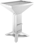 TH&Uuml;ROS Holzkohle-Kaminzuggrill T4-4F Edelstahl Grillfl&auml;che 40x60 cm 4 Fu&szlig;
