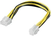 Wentronic Internes Stromkabel (8-polig Stecker auf P4 4-polig Buchse) schwarz