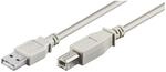 Wentronic USB Kabel (A-Stecker auf B-Stecker) Grau 5m