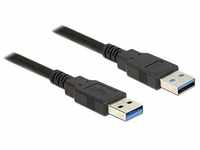 DeLock Kabel USB 3.0 Typ-A Stecker > USB 3.0 Typ-A Stecker 2, 0 m Schwarz