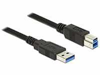 DeLock Kabel USB 3.0 Typ-A Stecker > USB 3.0 Typ-B Stecker 0,5 m schwarz