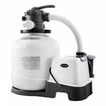 Intex Krystal Clear Sand Filter Pump, Poolreinigung, Sandfilteranlage, Grau, 8m&sup3;,