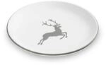 GMUNDNER KERAMIK Dessertteller, Durchmesser: 20 cm, Grauer Hirsch, handgemachte