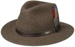 Stetson Powell Traveller Herrenhut Filzhut f&uuml;r Herren Wollfilzhut mit Lederband