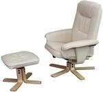 Mendler Relaxsessel M56, Fernsehsessel TV-Sessel mit Hocker Ottomane, Kunstleder