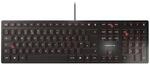 CHERRY KC 6000 Slim, Ultraflache Design-Tastatur, UK-Layout (QWERTY), Kabelgebunden