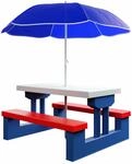 Spielwerk&reg; Kindersitzgruppe Sonnenschirm UV Schutz Stecksystem Waschbar ABS
