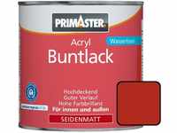 Primaster Acryl Buntlack 375ml Feuerrot Seidenmatt Wetterbeständig Holz &...