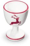 GMUNDNER KERAMIK Eierbecher glatt Durchmesser : 4.9 cm bordeauxroter Hirsch Geschirr,