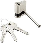 ABUS EC550NP Halbzylinder EC550 NP, Lg 30/10mm m.3 Schl&uuml;ssel, Wendeschl&uuml;ssel grau