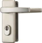 ABUS T&uuml;r-Schutzbeschlag KKZS700 F2 neusilber mit beidseitigem Dr&uuml;cker 08965