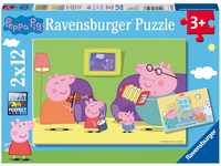 Ravensburger Kinderpuzzle 07596 - Zuhause bei Peppa - 2x12 Teile Peppa Pig Puzzle
