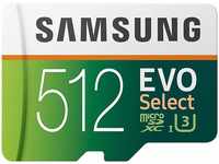 SAMSUNG EVO Select Micro SD Speicherkarte mit Adapter, 512GB microSDXC UHS-I U3