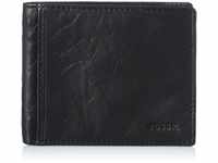 Fossil Brieftasche für Herren Ingram, Leder Bifold schwarz 11,43 cm L x 1,9 cm B x