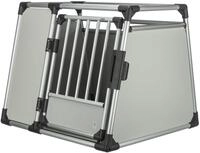 TRIXIE Hunde-Transportbox Aluminium in silber &ndash; L: 93 &times; 64 &times; 74 cm, stabile und