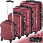 tectake&reg; 4 TLG Reisekoffer Set, TSA Schloss, Hartschalenkoffer Set, Trolley