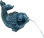 Heissner Teichfigur Speier Fisch Dekor Bronze